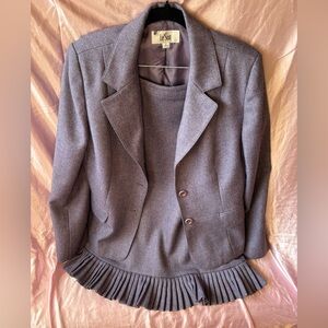 Le Suit Purple Skirt Suit Set Office Career Wear Size 12